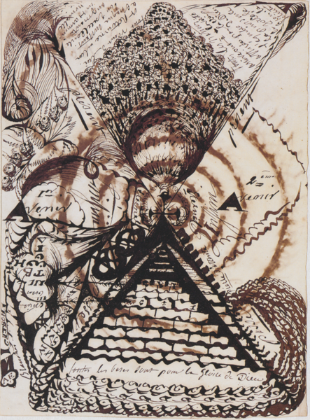 Skizzenhafte Zeichnung des französischen Künstlers Theophile Bra