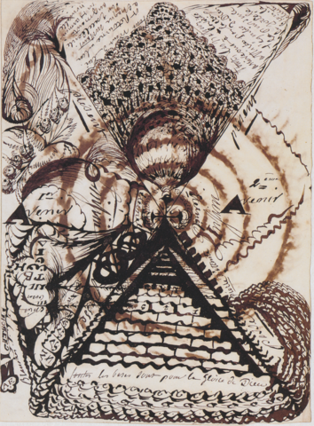 Skizzenhafte Zeichnung des französischen Künstlers Theophile Bra