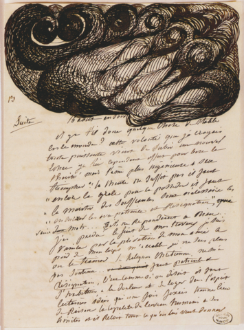 Skizzenhafte Zeichnung des französischen Künstlers Theophile Bra