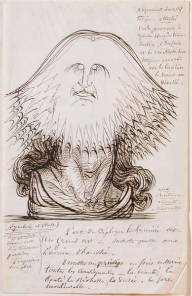 Skizzenhafte Zeichnung des französischen Künstlers Theophile Bra