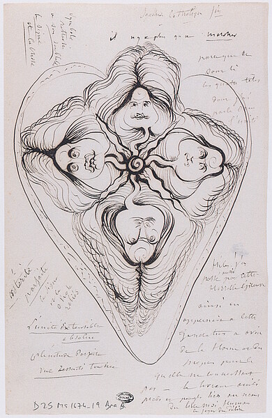 Skizzenhafte Zeichnung des französischen Künstlers Theophile Bra